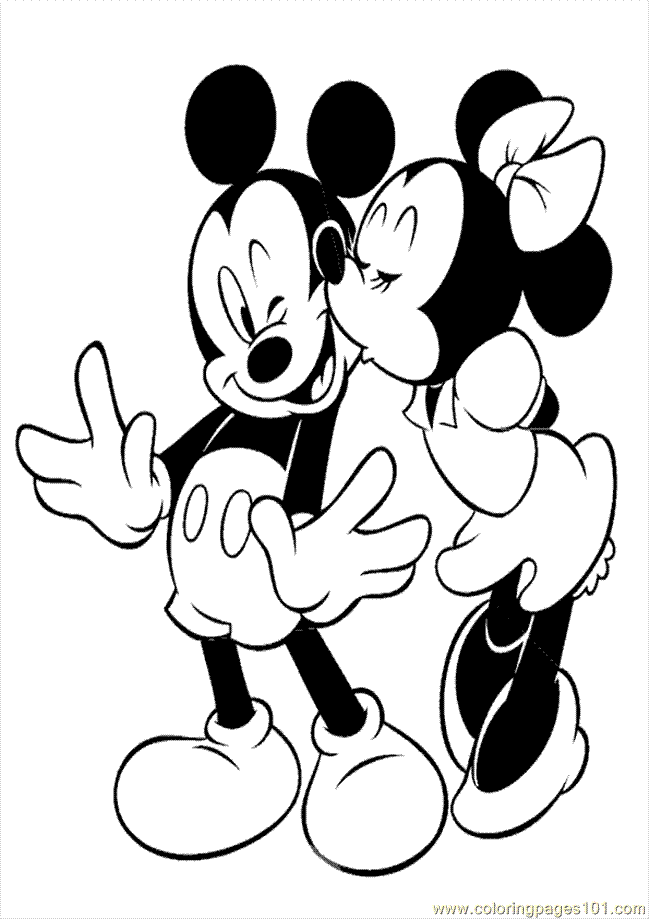 Coloring Pages Minnie Mouse1 (Cartoons > Mickey Mouse) - free