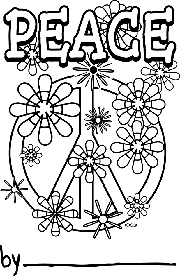 Coloring Pages Of Peace Signs