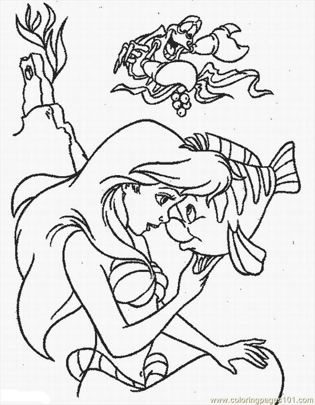 Coloring Pages Ariel Lrg (Cartoons > The Little Mermaid) - free