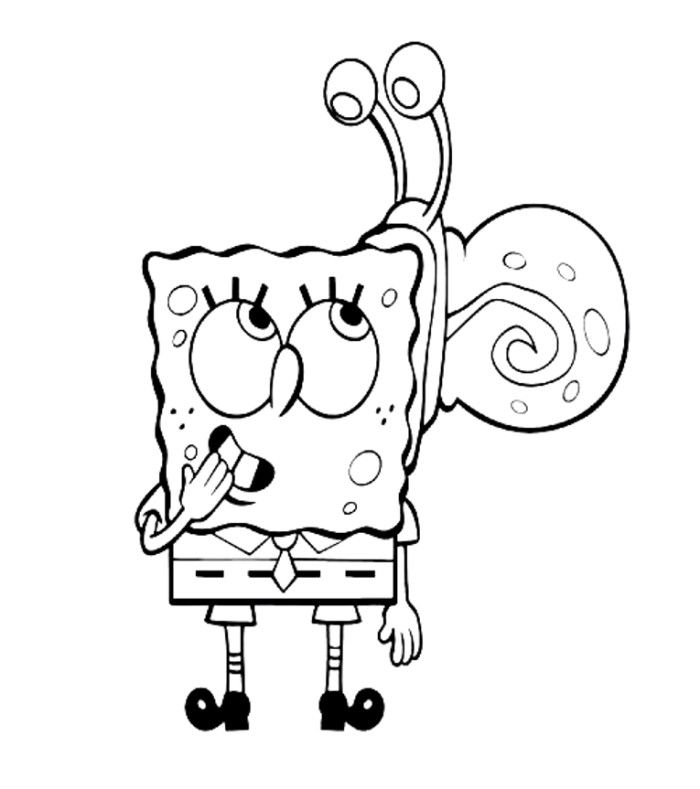 Garry on Spongebob Coloring Page - Nickelodeon Coloring Pages on
