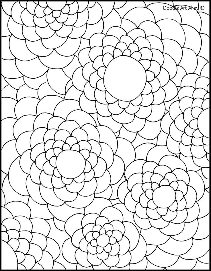 dahlia fractal | coloring