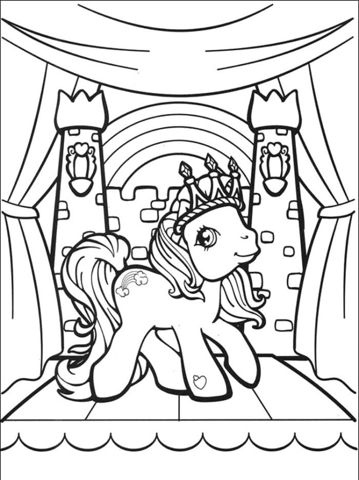 Queen Rainbow Dash Little Pony Coloring Pages - My Little Pony