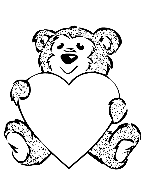 Coloring Pages: heart bear coloring page heart bear colouring sheet