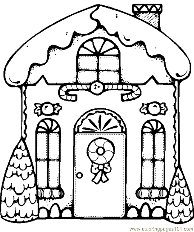 christmas houses Colouring Pages
