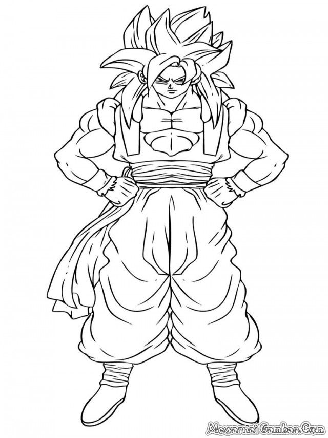 Easier Gogeta Dragon Ball Coloring Pages Top Resolutions