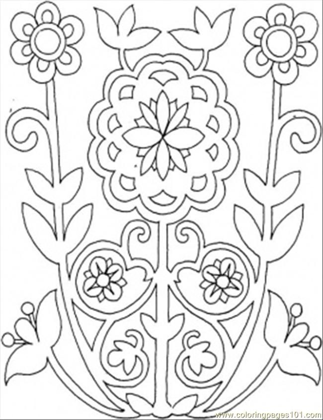 Coloring Pages Flowers From The Field (Other > Pattern) - free