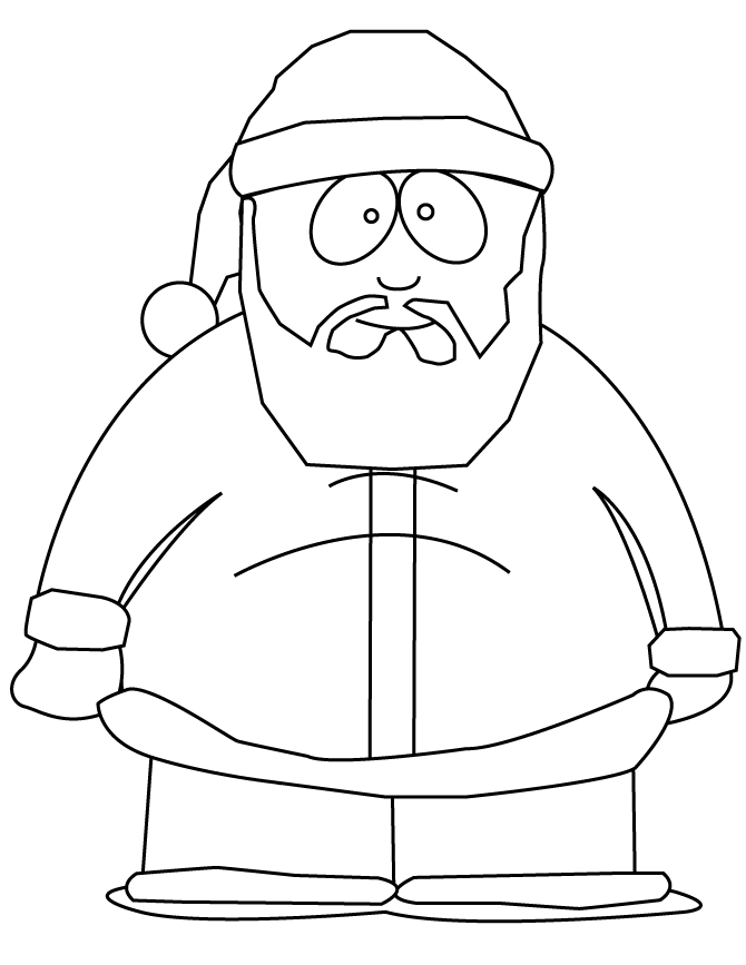South Park Santa Claus Coloring Page | Free Printable Coloring Pages