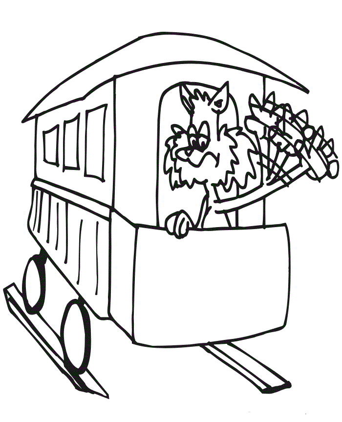 Train For Christmas | Kids Coloring Page