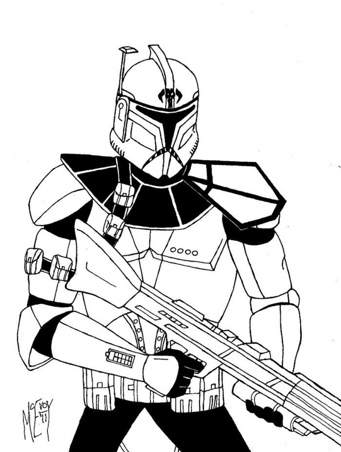 Clone Trooper Coloring Page Kids | 99coloring.com