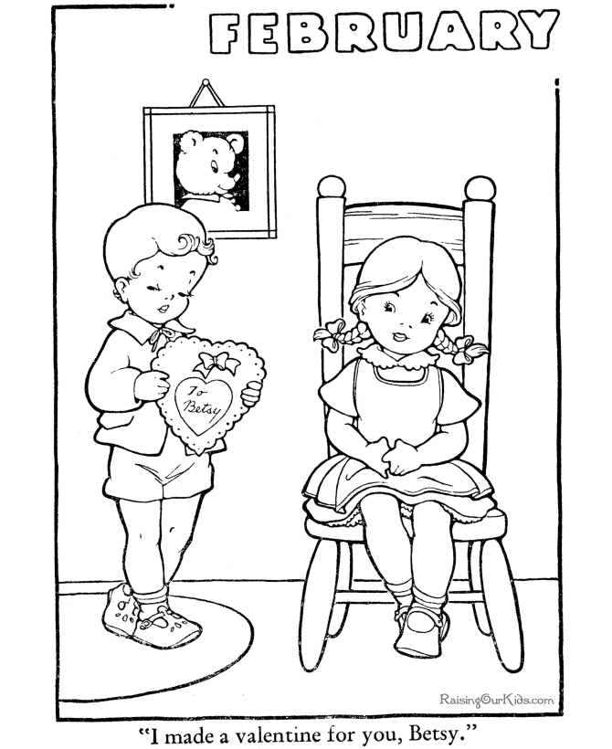 Saint Valentine Day Coloring Pages - 008