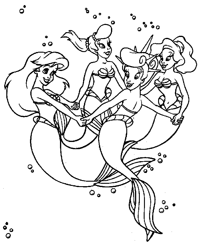 The little Mermaid coloring pages | Princess coloring pages | #35