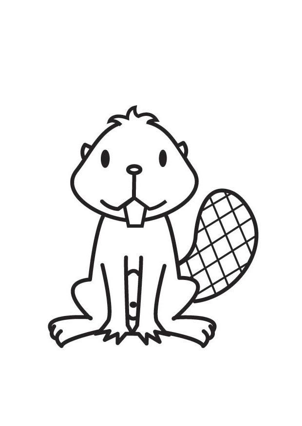 Coloring page Beaver - img 17520.
