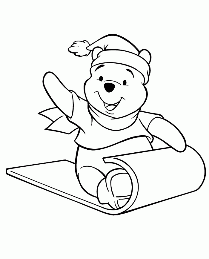 Winnie The Pooh And Butterfly Coloring Page - Winnie the Pooh