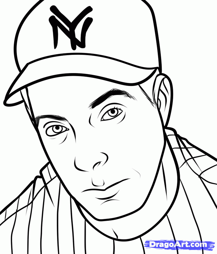 How to Draw Joe DiMaggio, Joe DiMaggio, Step by Step, Sports, Pop