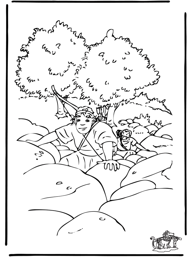 DAVID Y JONATHAN Colouring Pages