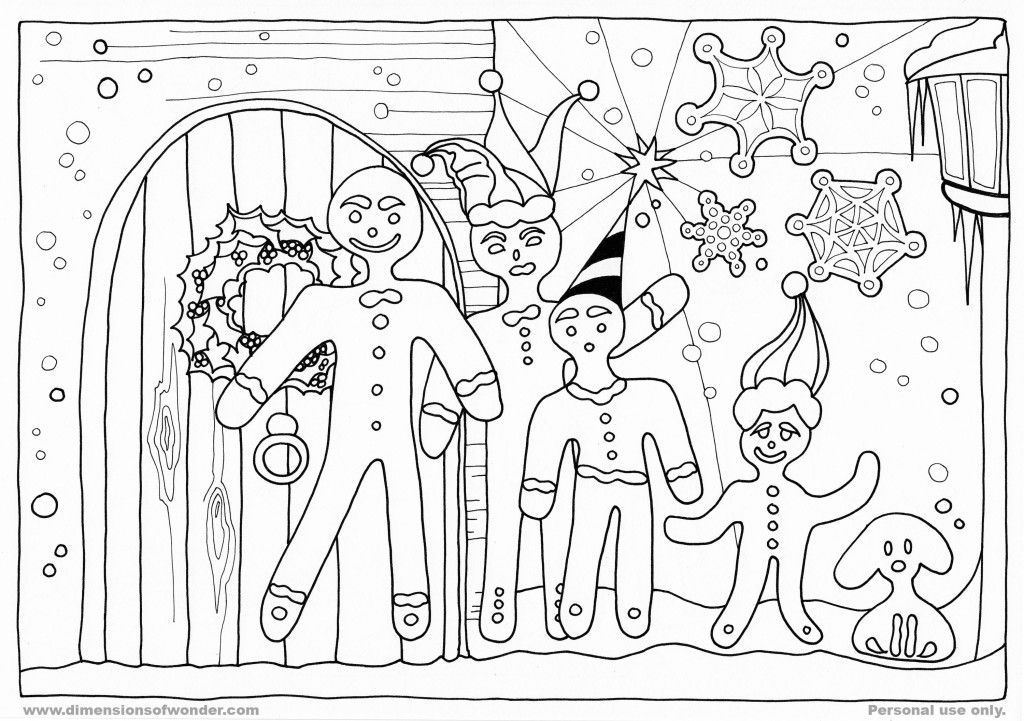Gingerbread Man Coloring Pages - Free Coloring Pages For KidsFree