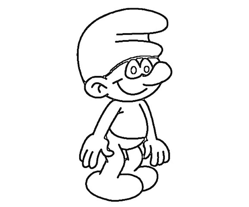 11 Clumsy Smurf Coloring Page