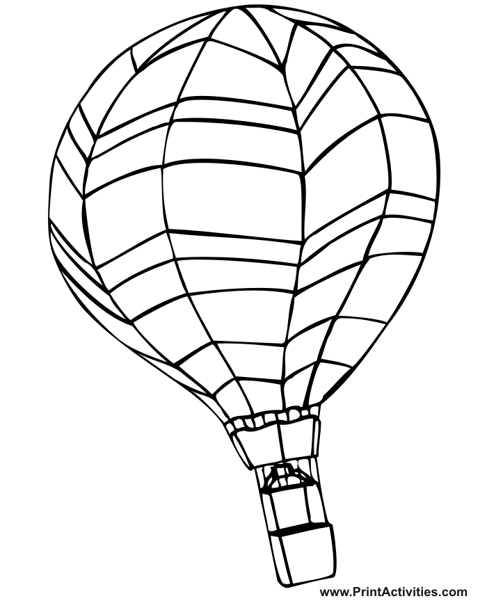 Coloring Pages Hot Air Balloon - Free Printable Coloring Pages