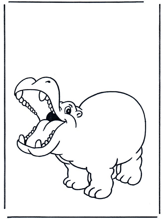 Hippopotamus-coloring-pictures-13 | Free Coloring Page Site