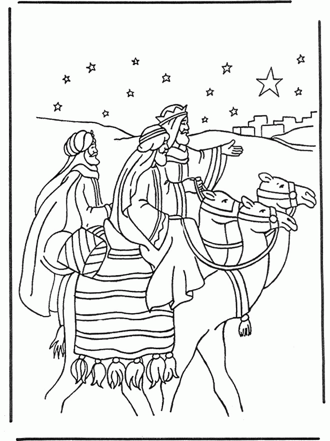 Wise men coloring page | Bible - Coloring pages