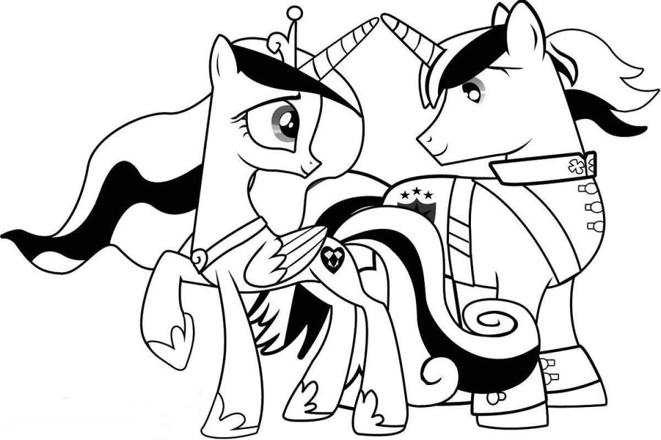 Print Princess Cadance And Shinning Armor My Little Pony Coloring