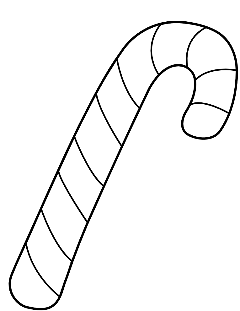 Coloring Pages of Christmas Candy Canes With Lines | Coloring