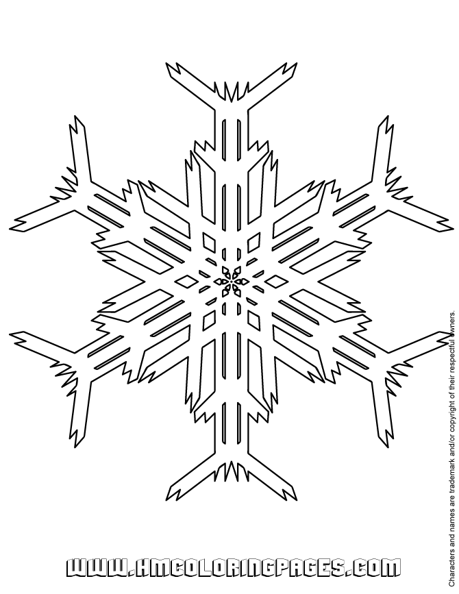 Snowflake Cutout Coloring Page | HM Coloring Pages