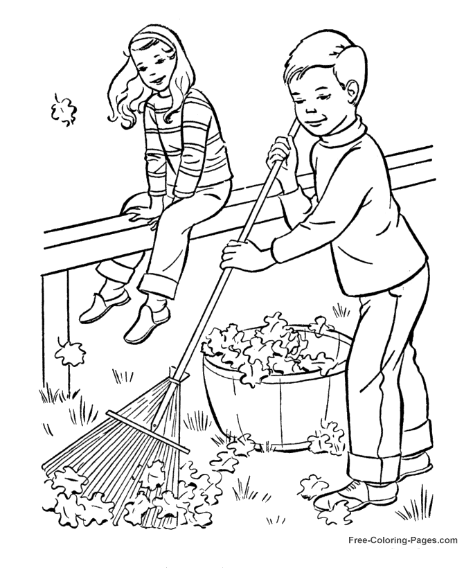 Fall Coloring Book Pages - 04