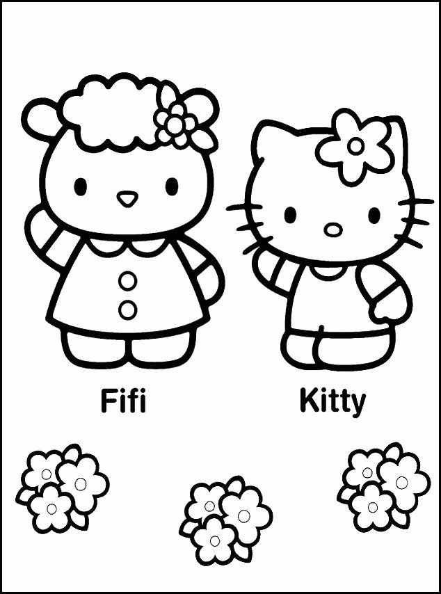 Hello Kitty Friends Coloring pages For Girl | Coloring Pages For Kids
