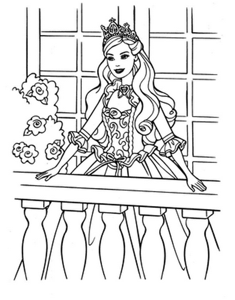 Barbie color page | coloring pages for kids, coloring pages for