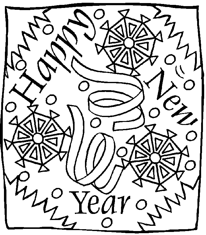 New Year Coloring Pages (12) | Coloring Kids