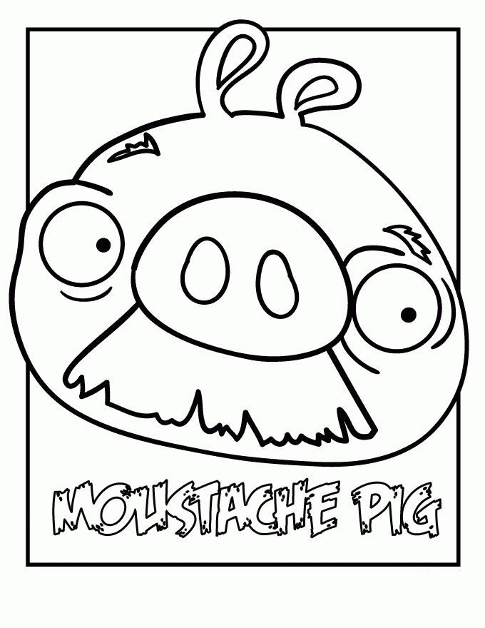 Coloring Page Angry Birds (PIG) For Kids | Print And Coloring Page
