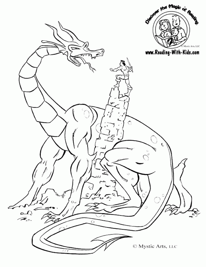 Dragon-coloring-5 | Free Coloring Page Site