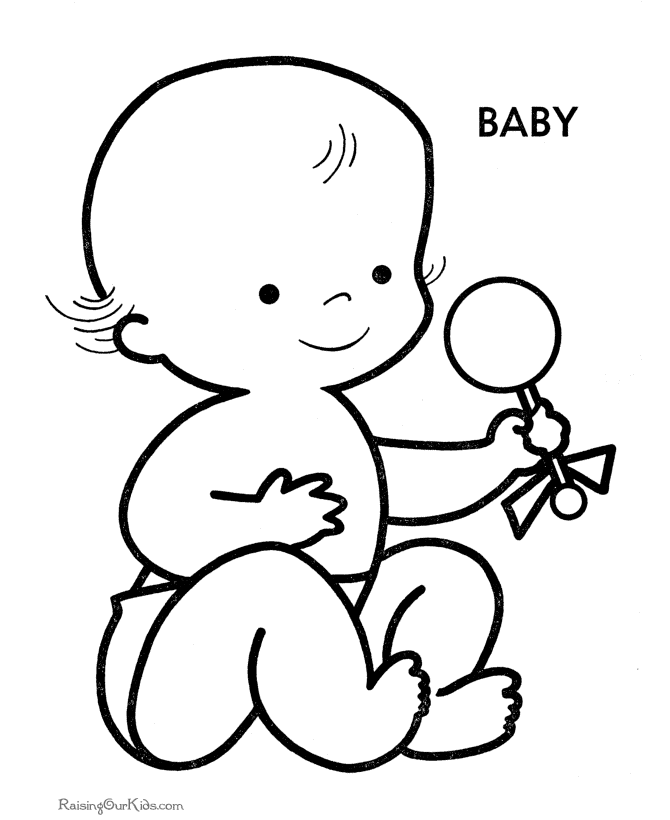 Preschool Coloring Pages Baby | Free Printable Coloring Pages