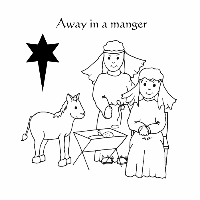 Away in a manger stamp