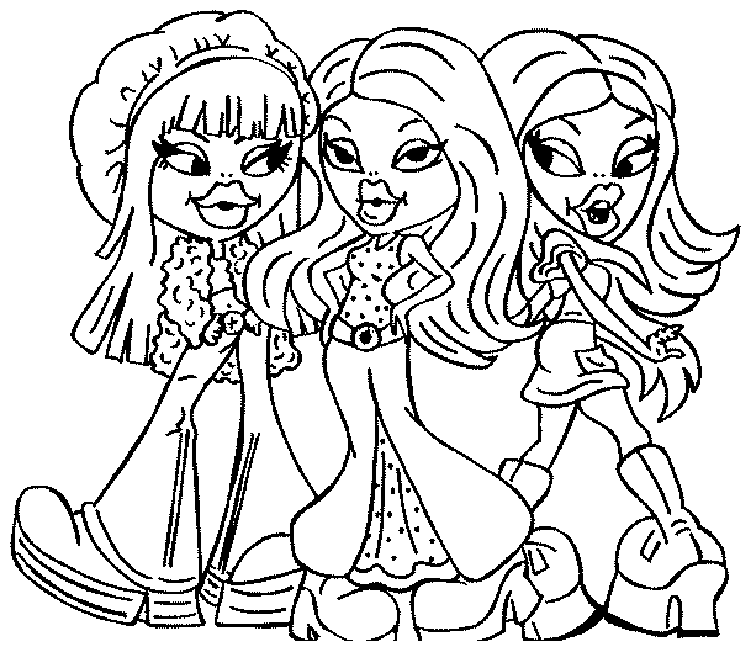 Home Bratz Coloring Pages Bratz Coloring Pages Free For Kids