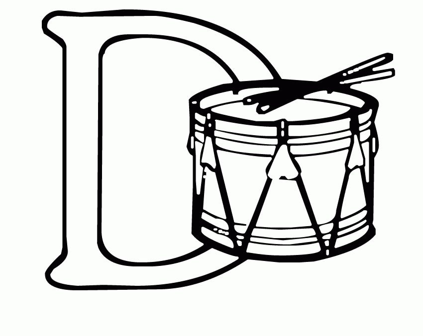 Printing Coloring Pages Toy Drum Pic - deColoring