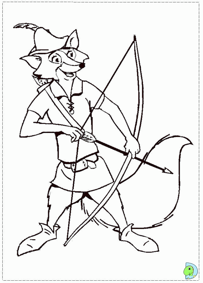 Robin Hood Coloring page- DinoKids.
