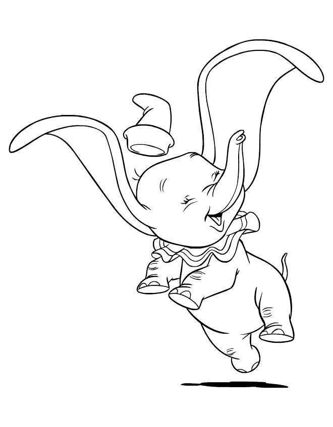 Elephant Cartoon Coloring Pages