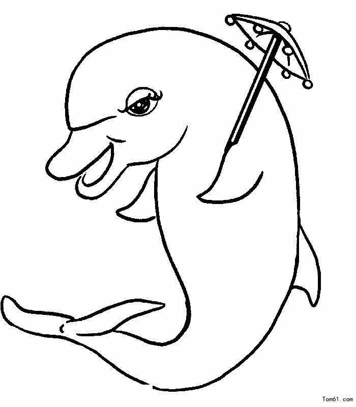 How to draw dolphins 2 - Stick figure-Children