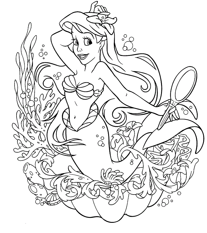 Princess Ariel Coloring Pages | Coloring