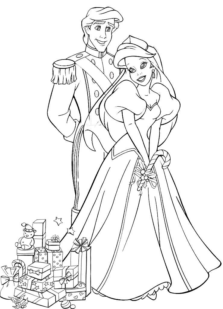 Princess Christmas Coloring Pages | Printable Pages