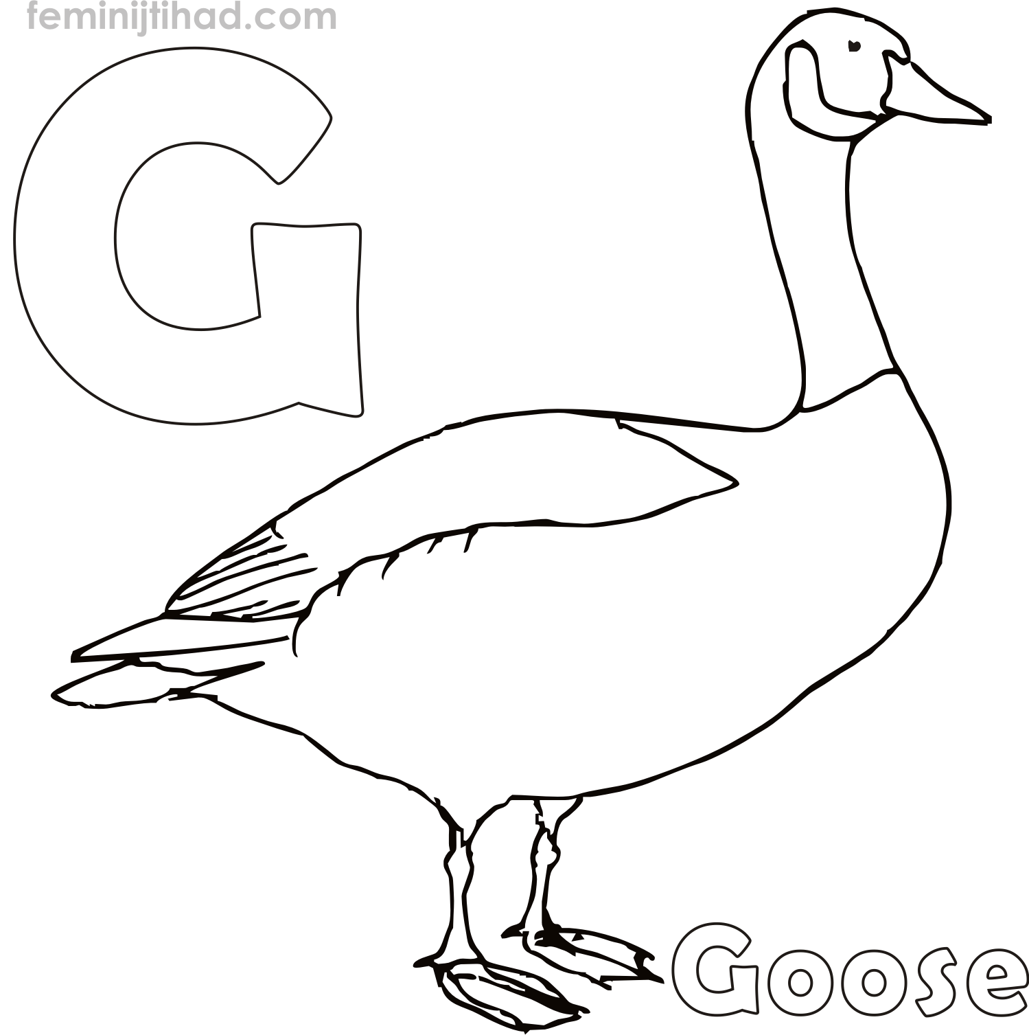 Printable Goose Coloring Pages | Animal coloring pages, Coloring pages,  Coloring pictures