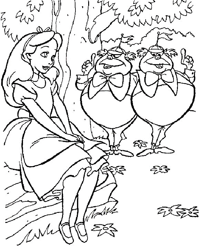 Free Printable Alice And Wonderland Coloring Pages - High Quality ...