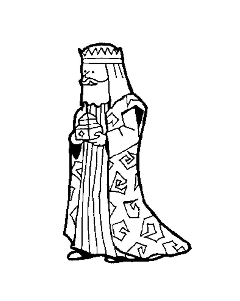 THREE WISE MEN coloring pages - King Melchior