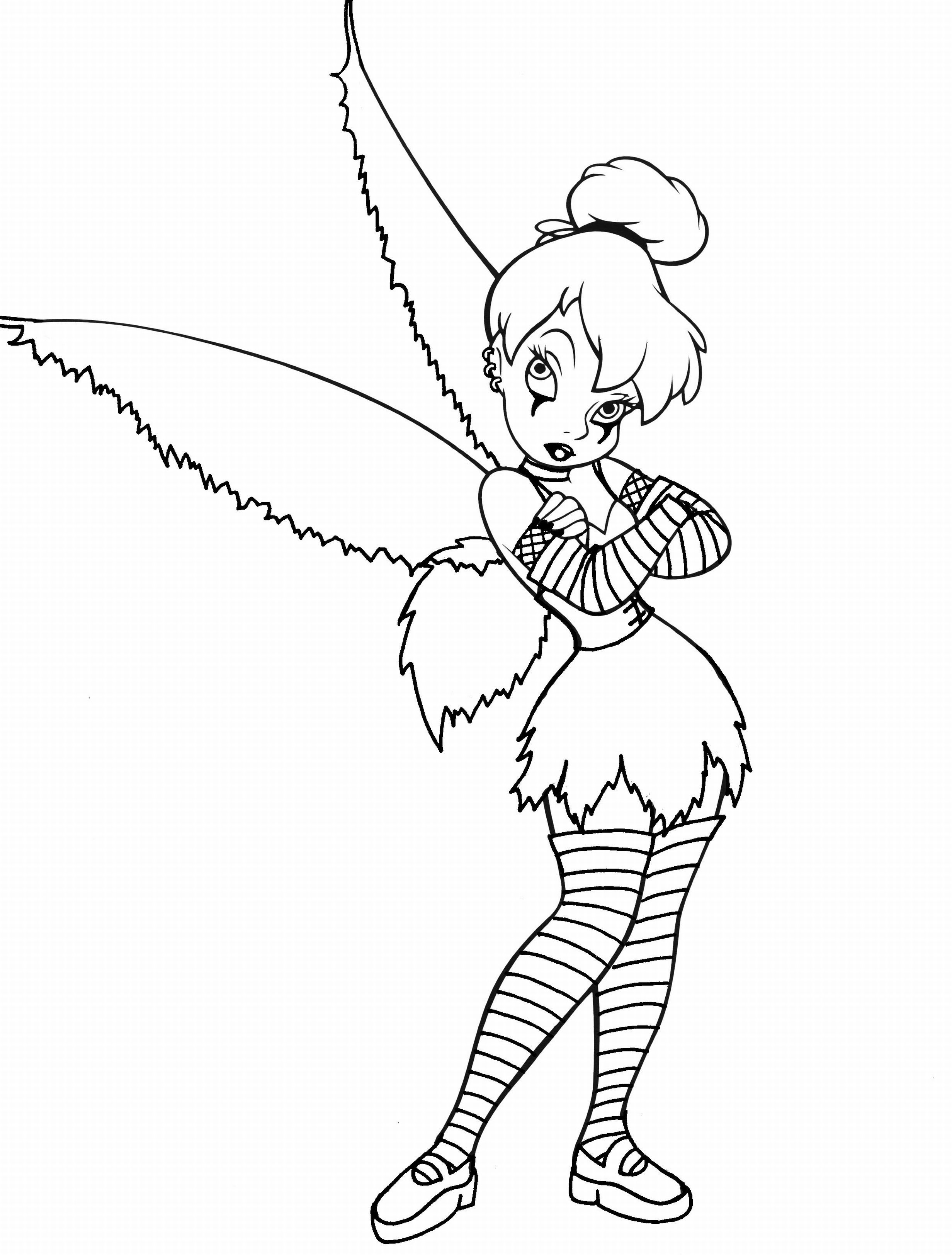 Amazing of Good Tinkerbell Coloring Pages In Tinkerbell C #906