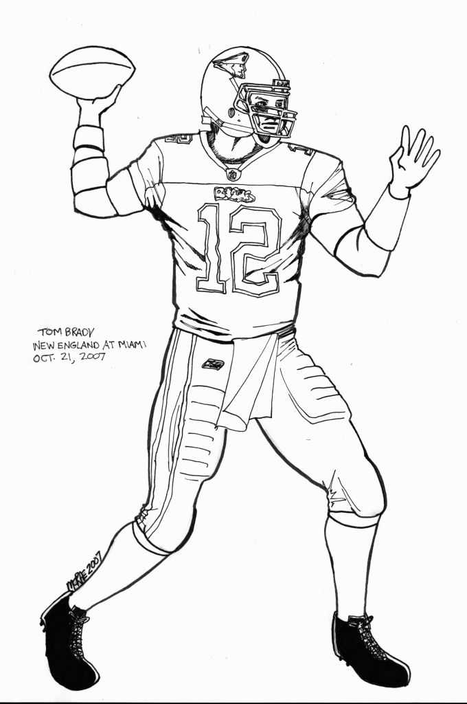 Tom Brady - Coloring Pages for Kids and for Adults