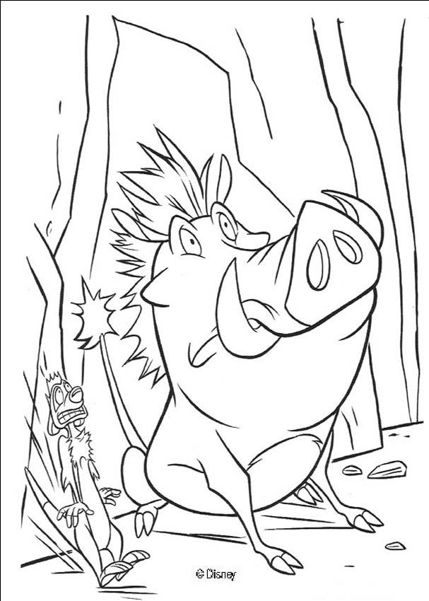 The Lion King coloring pages - Zazu Warns Mufasa
