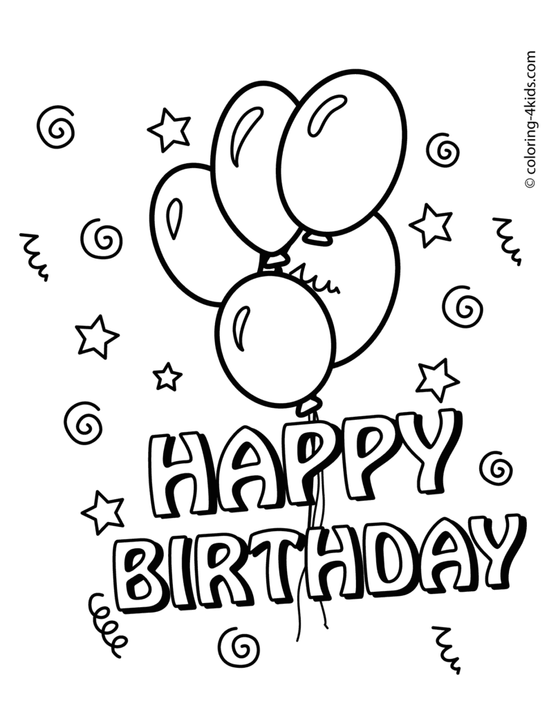 Coloring Pages: Happy Birthday Coloring Pages To Print Printable ...