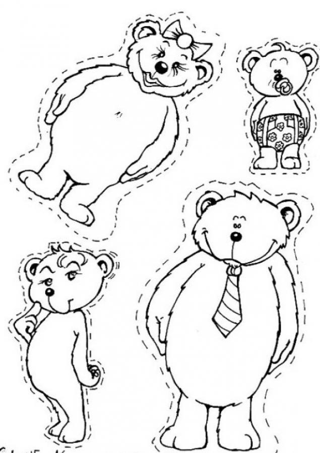 BEAR coloring pages - Bear family